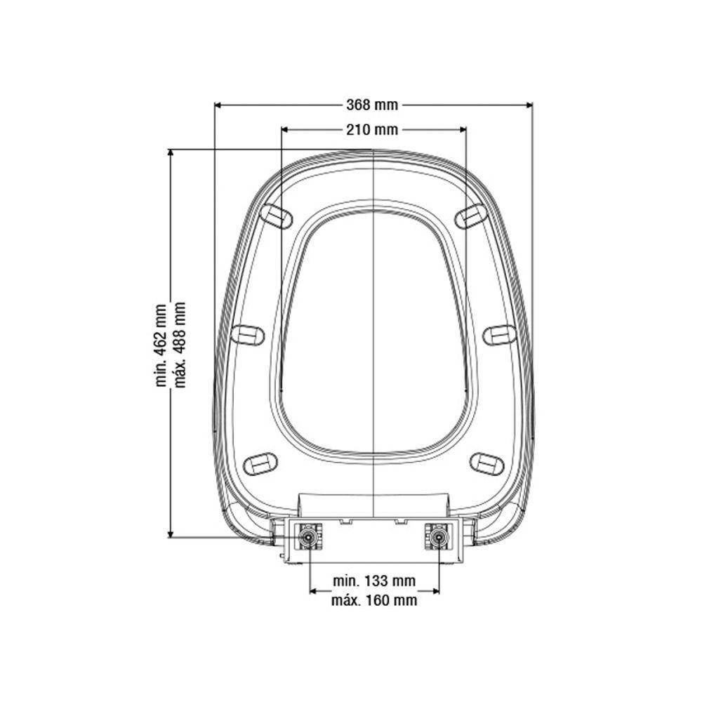 Assento Sanitário Plástico Censi Monte Carlo 7640 Soft Close Branco - 2