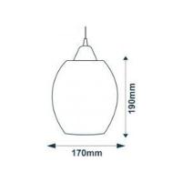 Lustre Pendente Taschibra Badih P E27 Bivolt Vidro Canelado Transparente - 2