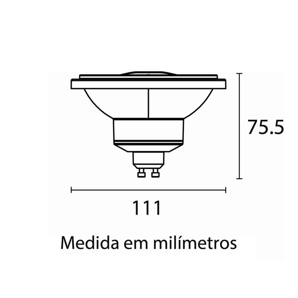 Lâmpada Led Blumenau Ar111 12w Gu10 Bivolt 2700k Luz Amarela - 2