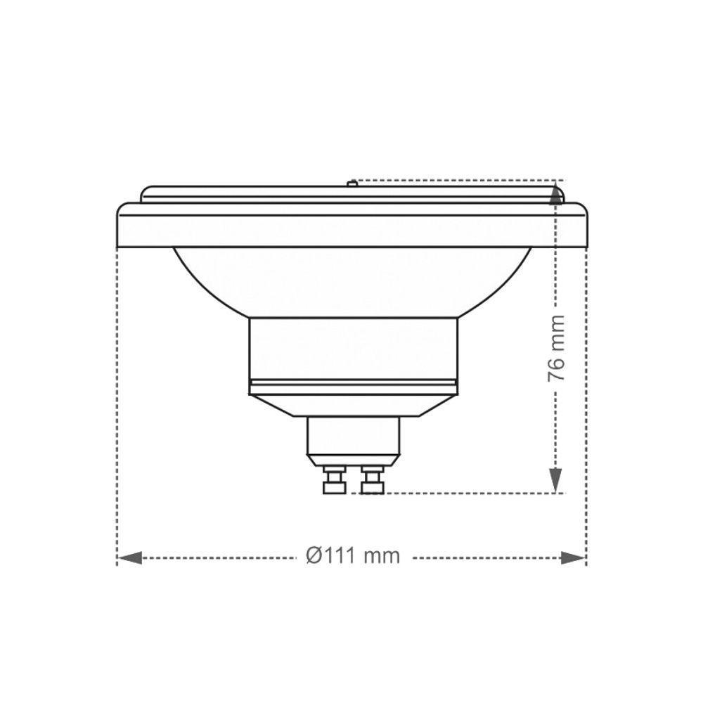 Lâmpada Led Taschibra Ar111 12° 12w Gu10 Bivolt 2700k Luz Amarela - 1