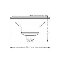 Lâmpada Led Taschibra Ar111 12° 12w Gu10 Bivolt 2700k Luz Amarela - 1