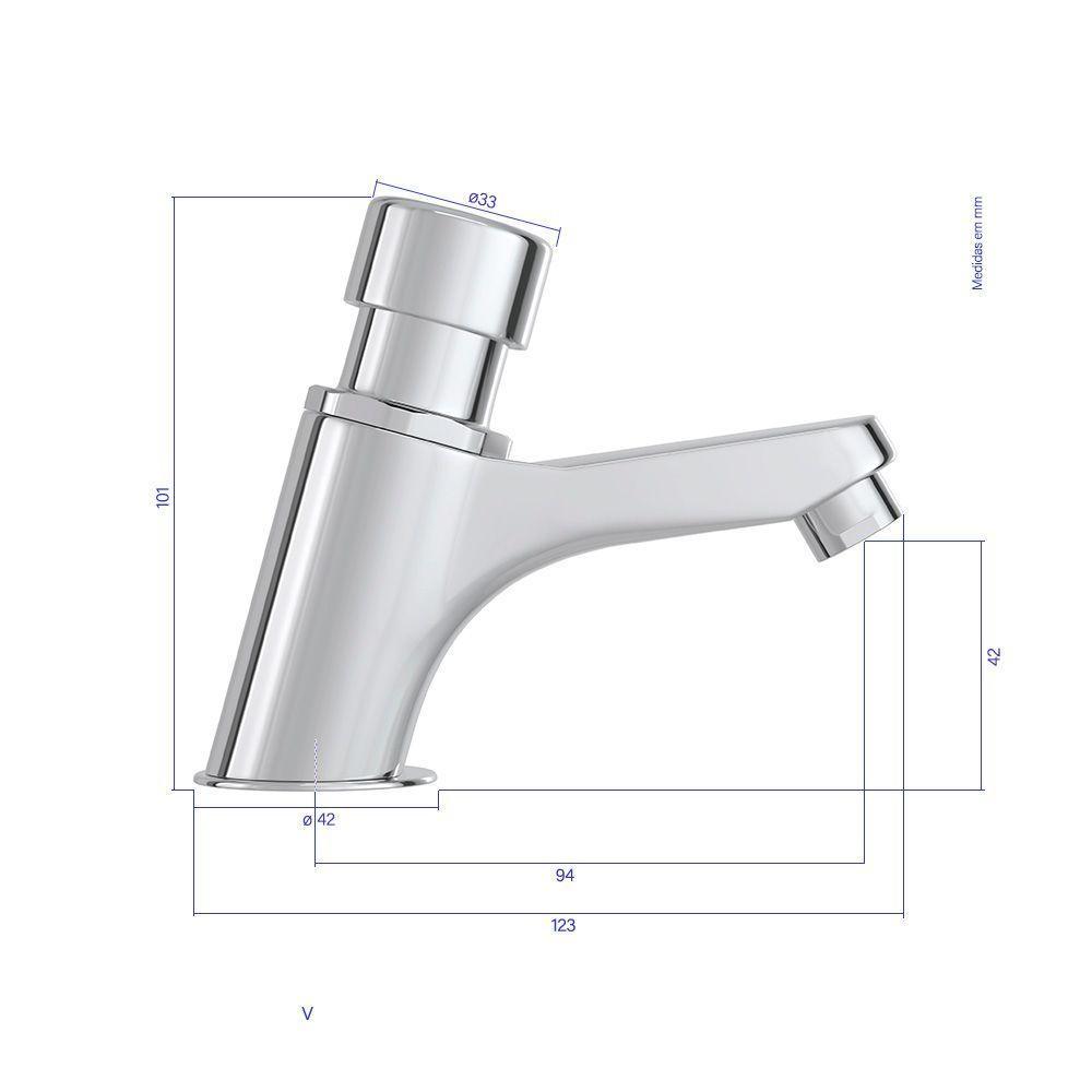 Torneira Com Fechamento Automático Deca Decamatic 1173.c.smt Cromada - 2