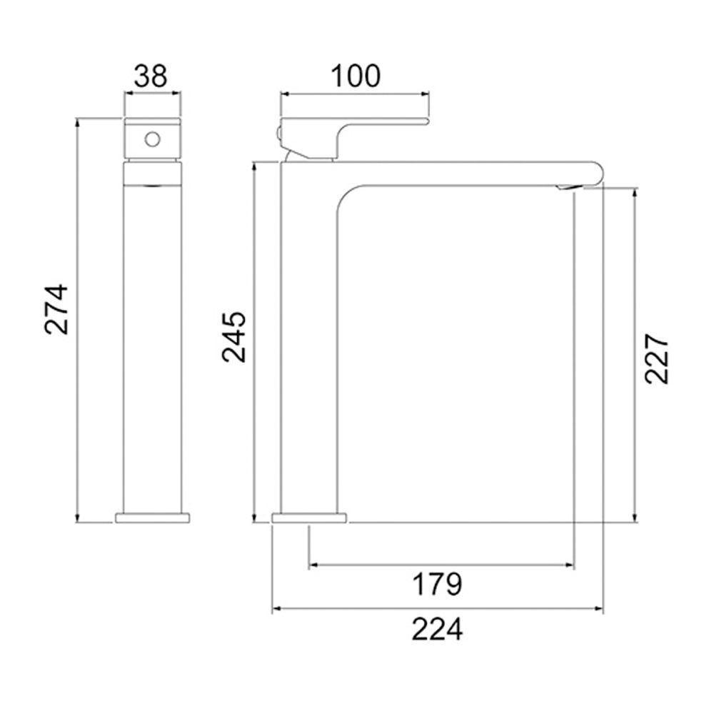 Torneira Misturador Monocomando Lorenlike 2877 C78 De Bancada Com Bica Alta Lorenzetti - 2