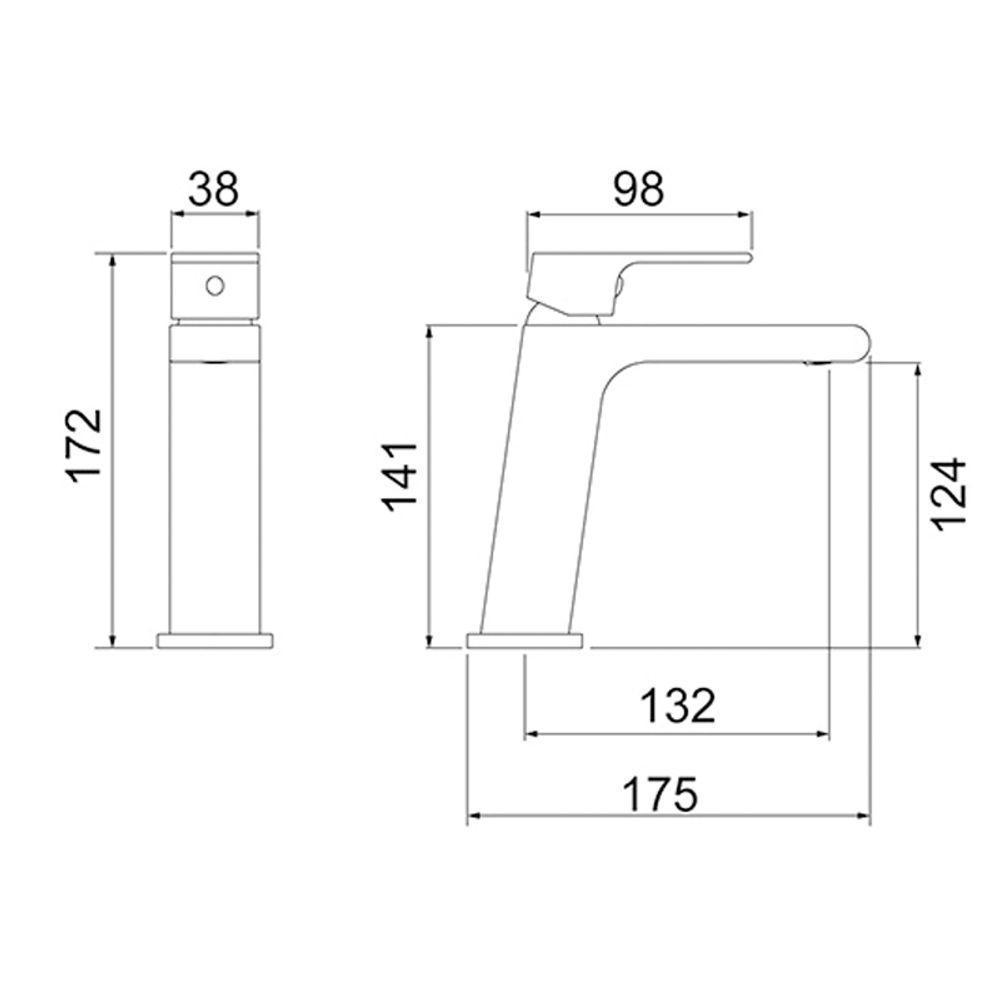 Misturador Monocomando Lorenlike 2875 C78 De Bancada Com Bica Baixa Lorenzetti - 3