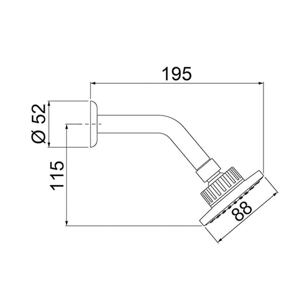 Ducha Lorenzetti De Parede Flatt Quadra 7004 F16 Fortti - 3