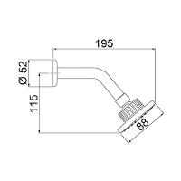 Ducha Lorenzetti De Parede Flatt Quadra 7004 F16 Fortti - 3