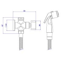Ducha Higiênica Deca Polo 1984.gl33.act.rd Com Registro E Derivação Red Gold - 4