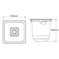 Lixeira Arquitech De Embutir 8l Quadrada Branca - 2