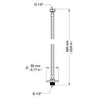 Engate Flexível Docol 608900 Com 60cm De Aço Inox - 2