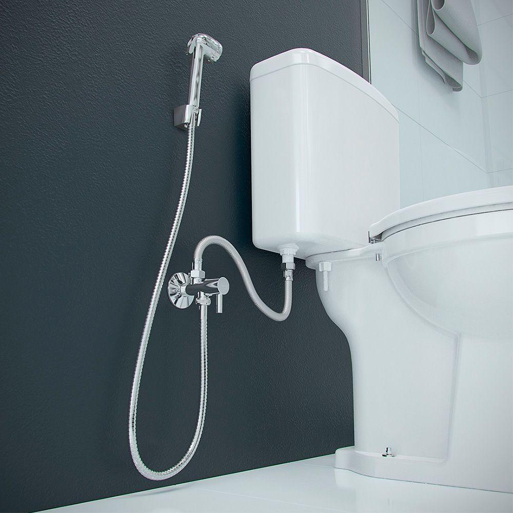 Ducha Higiênica Blukit Confort Com Registro E Derivação Cromada - 3