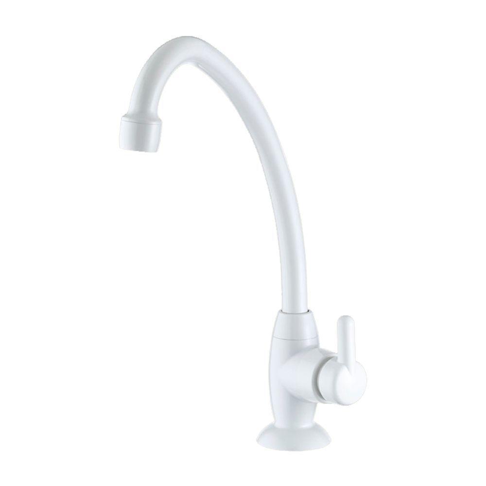 Torneira Plástica Lorenzetti Bric 1167 F31 De Bancada Branca - 1