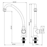 Torneira Plástica Lorenzetti Bric 1167 F31 De Bancada Branca - 2