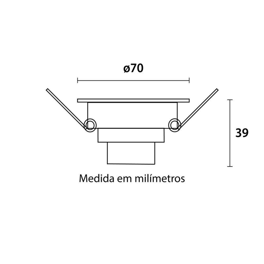 Spot De Led Blumenau Slim Redondo 3w Bivolt 6500k Luz Branca - 2