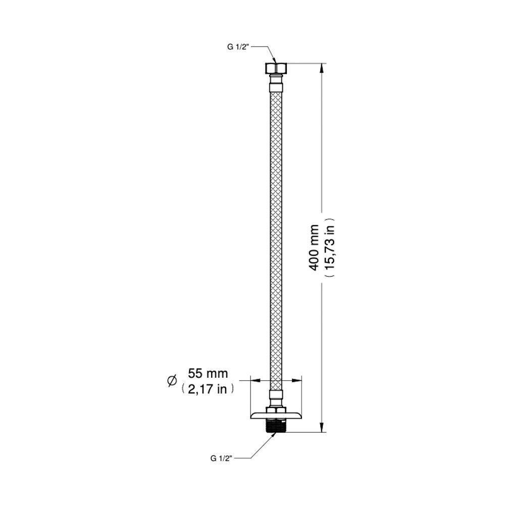 Engate Flexível Docol 607200 Com 40cm De Aço Inox - 2