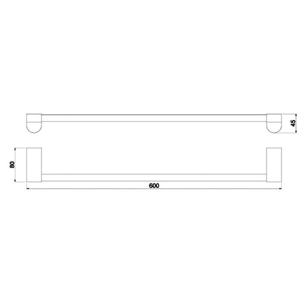 Toalheiro Barra Lorenzetti Lorenlike 2040 C78 Cromado - 2