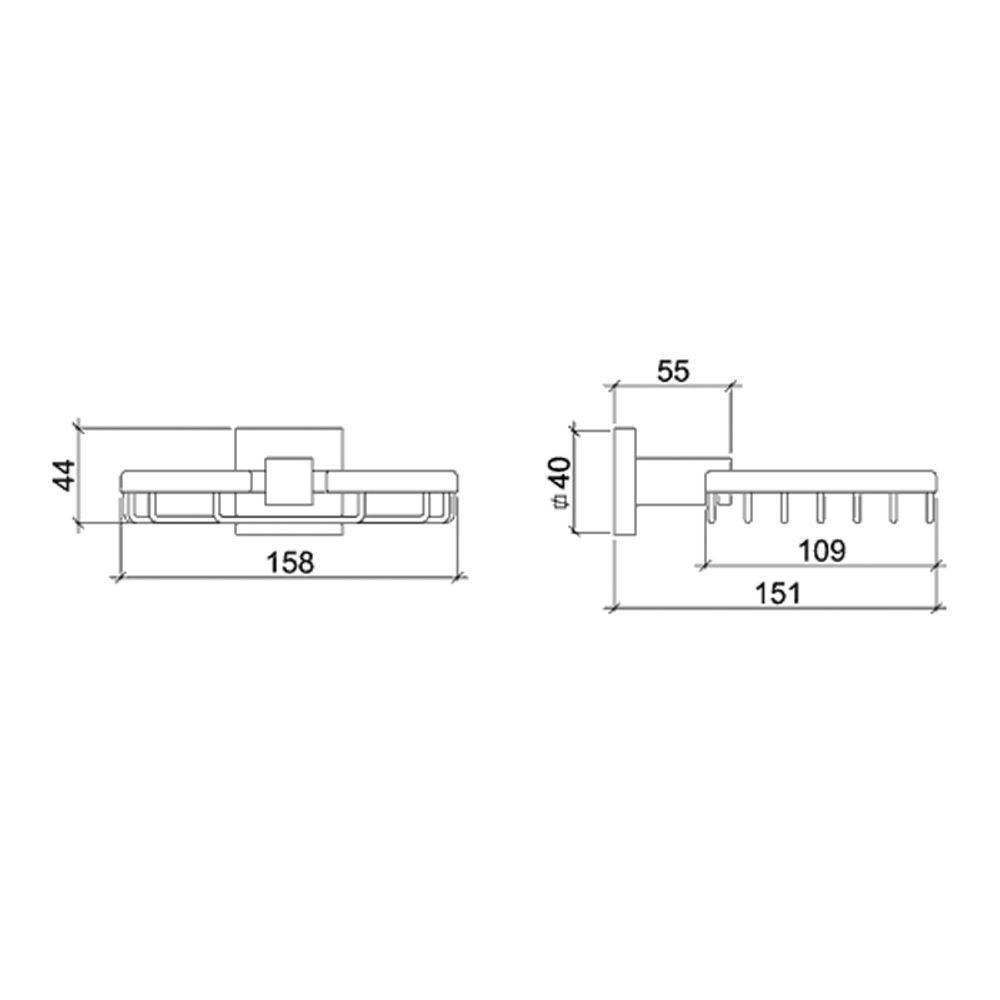 Saboneteira Lorenzetti Lorenquadra 2008 C84 Cromada - 2
