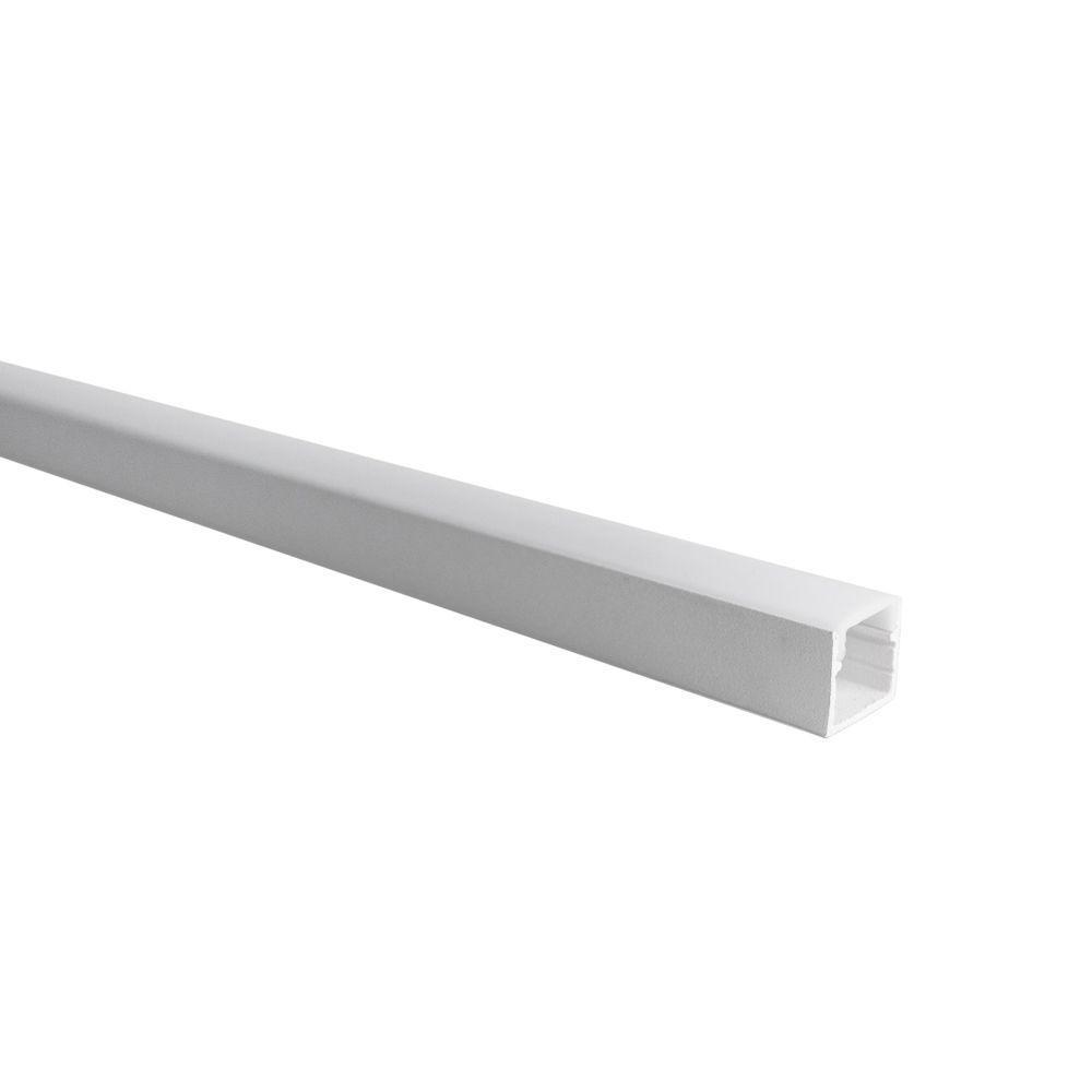 Perfil De Sobrepor Para Fita Led Blumenau Line 17mm Com 1 Metro Branco Fosco - 1