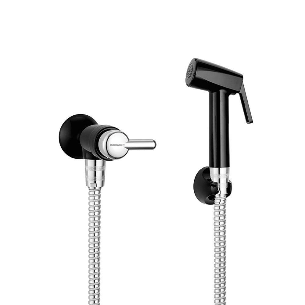 Ducha Higiênica Lorenzetti Bric 1984 F31 Com Registro Preto - Cromado Preto - Cromado - 1