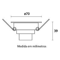 Spot De Led Blumenau Slim Quadrado 3w Bivolt 6500k Luz Branca - 2