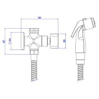 Ducha Higiênica Deca Polo 1984.bl33.act.no Com Registro E Derivação Black Noir - 4