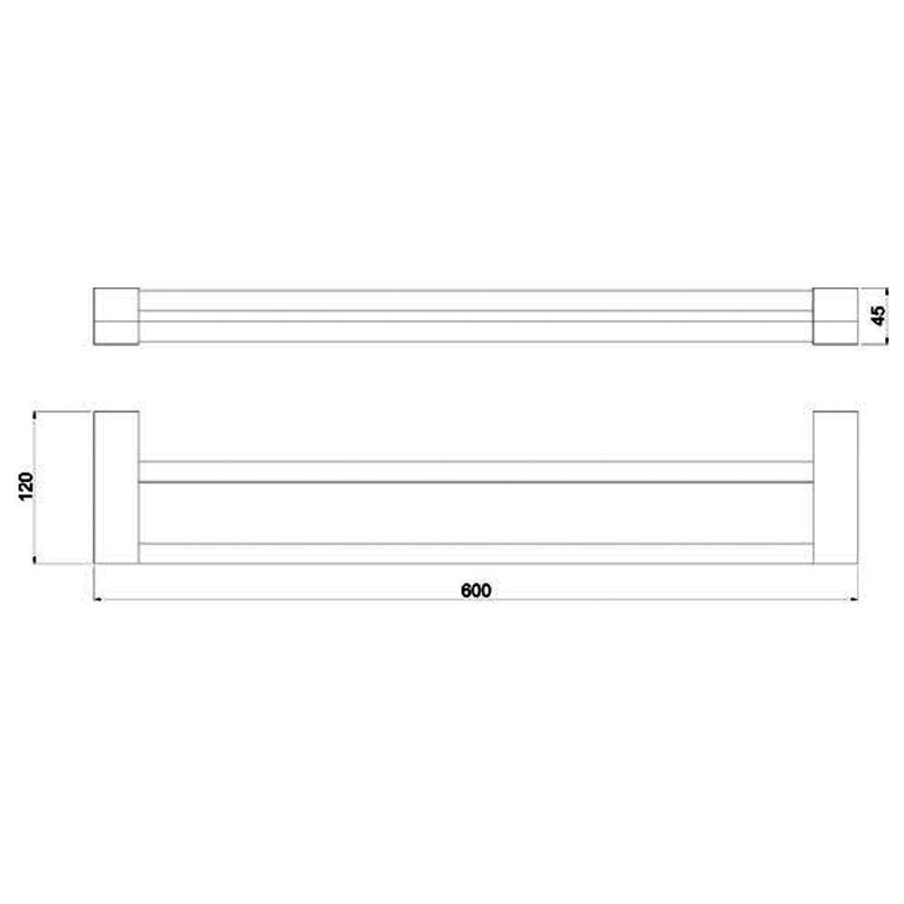 Toalheiro Barra Duplo Lorenzetti Lorenlike 2042 C78 Cromado - 2