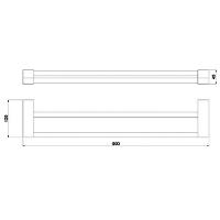 Toalheiro Barra Duplo Lorenzetti Lorenlike 2042 C78 Cromado - 2