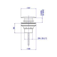Válvula Para Lavatório Deca Click 1601.bl.cli.mt Black Matte - 2
