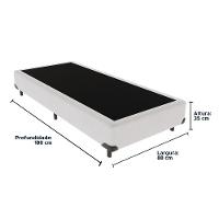 Cama Box Solteiro Branco Madeira 88x188 - 2