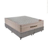 Cama + Box Airtech Colchão Ortobom Queen 158cm Springpocket Cor:cinza - 1