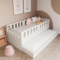 Bicama Solteiro Mdf Branco Com 04 Grades E Cabeceira Anatômica Mobilistore - 2