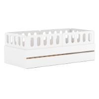 Bicama Solteiro Mdf Branco Com 04 Grades E Cabeceira Anatômica Mobilistore - 9