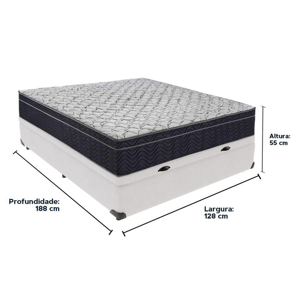 Cama Box Baú Branco Colchão Víuvo Ortobom Airtech - 3