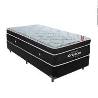 Cama + Box Colchão Molas Ensacadas Solteiro Ortobom Elegant Pillow Cor:preto - 1