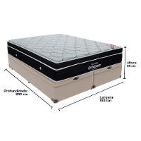 Colchão Elegant Ortobom Base Baú Bege King Molas Ensacadas Cor:bege - 5