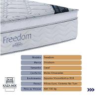 Cama + Box Com Baú Casal E Colchão Freedom Ortobom D33 Cor:preto