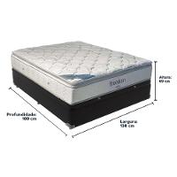 Cama + Box Com Baú Casal E Colchão Freedom Ortobom D33 Cor:preto - 5