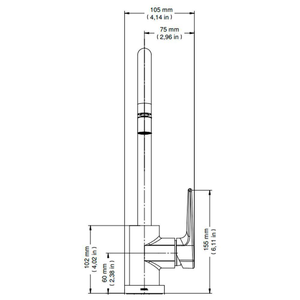 Torneira Misturador Monocomando Docol Lift 796206 De Bancada Cromada - 3