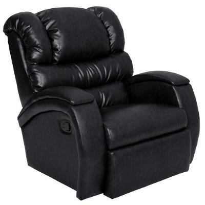 Poltrona Do Papai Biorne F05 Reclinável Giratória Balanço Couro Sintético Preto B Lyam Decor