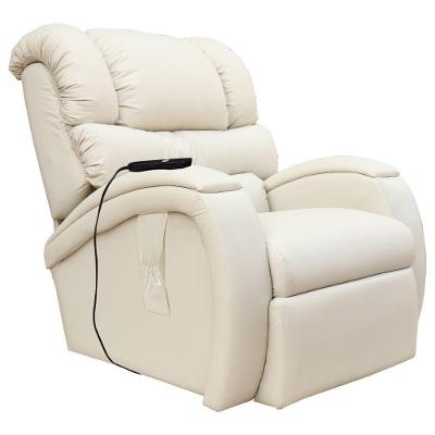 Poltrona Do Papai Reclinável Elétrica Biorne F05 Couro Sintético Bege Lyam Decor
