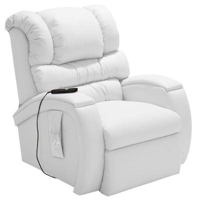 Poltrona Do Papai Reclinável Elétrica Biorne F05 Couro Sintético Branco Lyam Decor