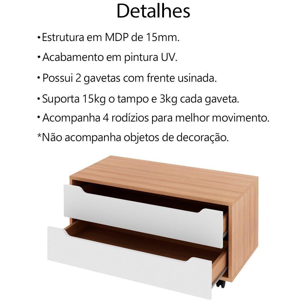 Conjunto 4 Peças Para Banheiro Bn3600x43x44x45 Amendoa Branco Tecno Mobili Amendoa Branco - 2