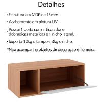 Conjunto 4 Peças Para Banheiro Bn3600x43x44x45 Amendoa Branco Tecno Mobili Amendoa Branco - 3
