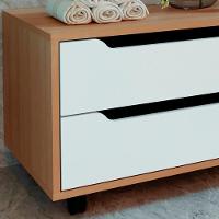 Conjunto 4 Peças Para Banheiro Bn3600x43x44x45 Amendoa Branco Tecno Mobili Amendoa Branco - 7