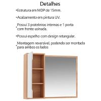 Conjunto 4 Peças Para Banheiro Bn3600x43x44x45 Amendoa Branco Tecno Mobili Amendoa Branco - 9