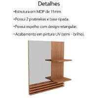 Conjunto 3 Peças Para Banheiro Bn3630x13x14 Amendoa Tecno Mobili Amendoa