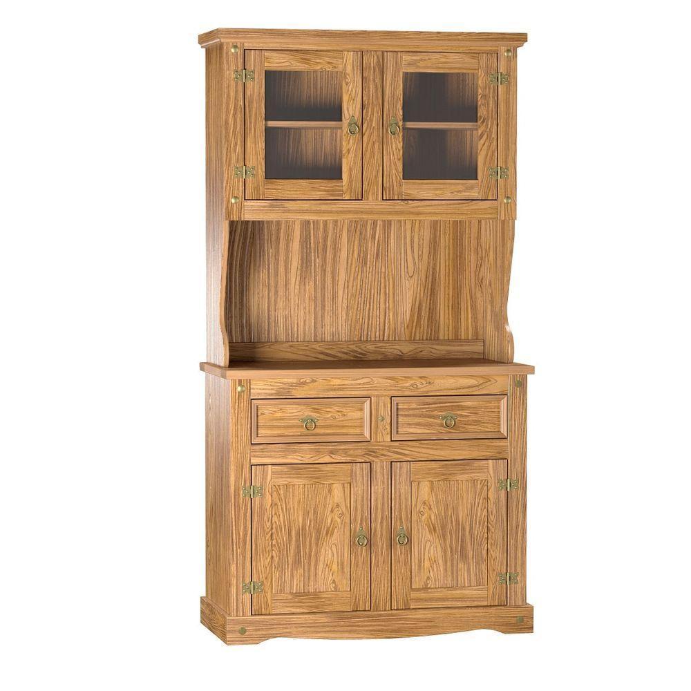 Cristaleira Em Madeira 4 Portas 2 Gavetas 105 X 199 Cm Carvalho Rústico Elliottiis - 6