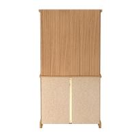 Cristaleira Em Madeira 4 Portas 2 Gavetas 105 X 199 Cm Carvalho Rústico Elliottiis - 2