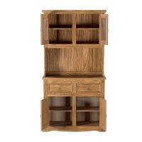 Cristaleira Em Madeira 4 Portas 2 Gavetas 105 X 199 Cm Carvalho Rústico Elliottiis