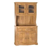 Cristaleira Em Madeira 4 Portas 2 Gavetas 105 X 199 Cm Carvalho Rústico Elliottiis - 6