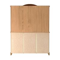 Cristaleira Em Madeira 5 Portas 3 Gavetas 153 X 196 Cm Carvalho Rústico Elliottiis - 2